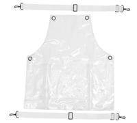 Gatuida Tablier De Coiffeur Transparent En Tpu Sangle Blanche Réglable 60 Cm Résistant à L'huile Pour Femme Salon De Coiffure Cuisine