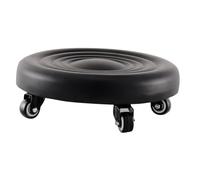 Gatuida Tabouret Bas à Roulette avec Mobile Coussin Souple et Quatre Roues pour Usage Domestique et Bureau Marche Pied pour Adultes et sous Bureau Noir Texturé