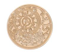 Gatuida Tampon à Cire Vintage en Cuivre sans Manche, Tête Ronde pour Cachets de Lettres et Enveloppes, Scelleuse d'Invitations et Paquets Présents, Loisirs Créatifs et Scrapbooking, Doré