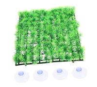 Gatuida Tapis D’herbe Artificielle pour Aquarium Lavable en Plastique Sûr, Petit 25x25 Cm Ventouses, Décoration Aquatique pour Eau Douce et Eau Salée, Adapté Poissons et Bassins
