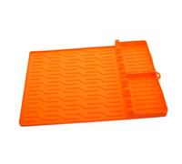 Gatuida Tapis Silicone Résistant Chaleur pour Gril Extérieur Support Outils Cuisson Multifonction Protection Plaque Cuisson et Barbecue Réutilisable Orange