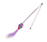 Gatuida Taquin Rétractable pour Chat avec Corde Et Plumes Jeu Interactif pour Chats Intérieur Stimulation Active Et Liens