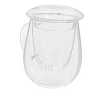 Gatuida Tasse à Thé Verre Borosilicaté avec Infuseur Intégré Résistance Thermique Design Ergonomique pour Infusion de Lâches Maison