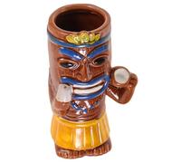Gatuida Tasse Tiki Céramique Créative pour Cocktail et Vin Décorative pour Bar et Fête Hawaïenne Verre Cocktail Funky Élégant Accessoire de Bar Unique