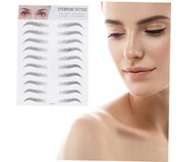 Gatuida Tatouages Temporaires Sourcils Lot de 2, Autocollants 3d Réalistes Noirs, Application Simple, pour Femmes Débutantes, Sourcils Naturels, Utilisation Quotidienne, Outil Maquillage