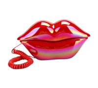 Gatuida Téléphone Filaire Créatif pour Décoration de Maison Ornement Léger en ABS de Lèvres Rouges et Accessoires de Bureau Stylés