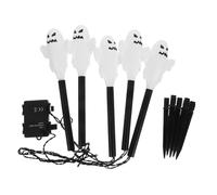 Gatuida Têtes LED Halloween Lumineux Extérieur Lampe Balise Étanche pour Jardin Décoration Halloween avec Piquet Facile à Installer Ambiance Festive