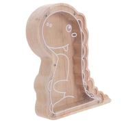 Gatuida Tirelire Dinosaure en Bois pour Enfants Bocal D'Épargne Transparent Boîte À Monnaie Décorative pour Chambre d'enfant Cadeau pour Garçons Et Filles