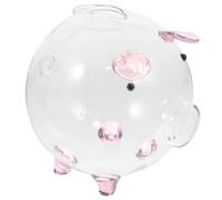 Gatuida Tirelire Transparente Forme de Cochon Pot à Économies de Bureau pour Garçon Fille Jarre de Sauvegarde Cartoon Piggy Bank Décoration Maison