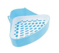 Gatuida Toilette pour Lapin Plastique Angle Rehaussé Bac à Litière Triangulaire pour Petits Animaux Cochons Dinde Chinchillas et Hamsters