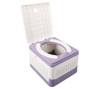 Gatuida Toilettes Pliables Portables Pliage Compact Pot Pliable Coussin Pvc Violet Hibiscus Usage Camping Voyage Adulte Garçon Et Filles Pratique D’urgence