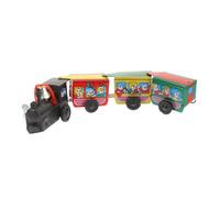 Gatuida Train Mécanique Vintage avec Trois Wagons Éducatif à Remontage Manuel pour Garçons et Filles Cadeau Ludique