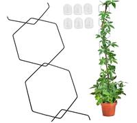 Gatuida Treillis Mural Chaîne Métallique pour Plantes Grimpantes Support Robuste Adaptable pour Jardin Intérieur Balcon et Pots Kit Cercles Crochets pour Potager Extérieur et Décoration