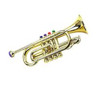Gatuida Trompette Doré pour Garçon Fille Instrument Musical à Tons Développement Musical Précoce Éducatif pour Garçons et Filles pour Initiation Musique