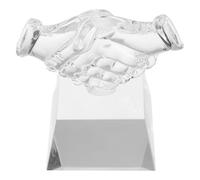 Gatuida Trophée en Cristal Transparent Poignée de Main Garçon et Filles, Prix de Participation 15 Cm, Récompense pour Concours Scolaire et Compétitions Sportives, Présent Motivation