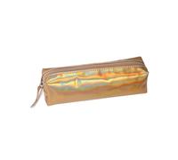 Gatuida Trousse Pailletée en PU Or pour Étudiants, Légère et Souple | Format Pratique pour L’école, Fabrication Soignée, Finition Scintillante, Usage Quotidien, Fermeture Zippée