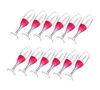 Gatuida Tube de Gloss Vide 12 Pièces 8 Ml Mini Format Verre Rouge, Contenant Rechargeable Léger pour Maquillage, Usage Voyage et Échantillons, Pinceau Intégré