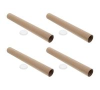 Gatuida Tube de Papier Kraft Rond, Tubes de Stockage Transport, 4 Pcs, Marron, avec Bouchons Sécurisés, Réutilisable, pour Plans et Œuvres D'art, Stockage Personnel