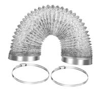Gatuida Tuyau Évacuation de Sèche-linge Aluminium Gaine Flexible avec Colliers de Serrage et Ruban Adhésif pour Cuisine