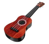 Gatuida Ukulélé Plastique Imitation Bois Rose Instrument Musical Éducatif pour Garçon Fille avec Cordes de Rechange Méthode Simple et Médiator Inclus