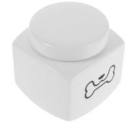 Gatuida Urne Funéraire en Porcelaine pour Animaux de Compagnie 500 ML - Récipient Scellé pour Cendres de Chien et Chat - Boîte Commémorative Solide Motif Os Noir - Conservation Sécurisée