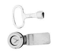 Gatuida Verrou Poubelle Triangulaire Inoxydable Serrure Robuste avec Clé pour Sécuriser Bac à Ordures Extérieur et Intérieur Pratique et Durable