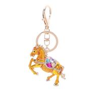 Gatuida Women Rhinestone Horse Keychain Alloy Pendant For Handbags Car Keys Chinese Zodiac Animal Charm Gift