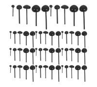 Gatuida Yeux de Sécurité Noirs en Plastique 50 Pcs Mix Taille pour Peluches, Poupées et Amigurumis, Globes Oculaires Feutrine pour Loisirs Créatifs, Fournitures Crochet et Travaux Manuels