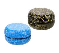 Gatuida Yoyo en Bois pour Activités en Plein Air et Interaction 2pcs Mini Taille Portable avec Design Unique Fissuré , Jouet Balle Coordination Main-œil pour Garçon et Filles Débutants