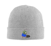 Gatze Streicheln Pets Meme Chapeau tricoté Tuque Bonnet d’Automne Hiver Chapeaux acryliques Chauds Hip hop P-Pepe Bonnets Grenouilles pour Hommes Femmes Cadeau,