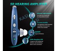 gauche azul Azultooth - 2021 amplificateur de puissance élevée de prothèses auditives invisibles de BTE de perte grave de prothèse auditive numérique Rechargeable de Bluetooth