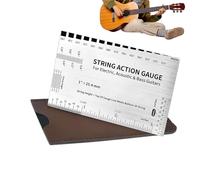 Gauche de guitare | Guitar Ruler String Action Ruler Gauge Tool | Fret Rocker Luthier Tool Guitariste Gift for Electric Bass and Acoustic Guitars, configuration Kit d'outils de mesure pour les guitare