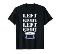 Gauche Droite Drumline Marching Band Percussion T-Shirt