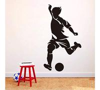 Gauche Foot Striker Football Papier Peint Salon Décoratif Football Joueur de Sport Autocollant Mural Décor À La Maison Garçons Enfants Chambre Stickers 56 * 104 CM