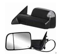 Gauche Rétroviseur Électronique Term 1 Paire De Rétroviseurs De Remorquage Chauffants Électriques Avec Capteur De Température Pour Dodge Pour Ram 1500 2500 3500 13-18(13-18 Black pair)