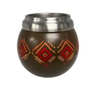 Gaucho Bruno - Mate thermique en acier inoxydable pour boire du Yerba Mate | Facile à nettoyer | Confortable à tenir | Maintient la température de la boisson | Design charmant pour ressembler à une