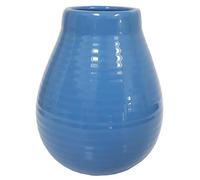 Gaucho Bruno Yerba Mate - Grande Gourde Antidérapante - Tasse en Céramique Facile à Nettoyer - Kit pour Boisson Maté Bio et Réutilisable Conserve la Chaleur - Maison et Voyage - Bleu Clair