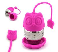 Gaucho Cebar Hibou Infuseur à Thé en Vrac ● Infuseur à thé en acier inoxydable 304 avec fond en silicone ● Passoire à thé réutilisable ● Passoire à thé pour la plupart des tasses à thé ● Filtre à thé