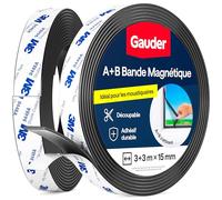 GAUDER Bande Magnétique A+B pour Moustiquaires - Bandes Magnétiques Autocollantes avec Forte Attraction Mutuelle - Ruban Magnétique avec Contrepartie & Adhésif Puissant (3+3 m)