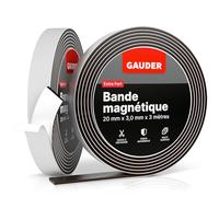 GAUDER Bande Magnétique Autocollante Forte (20 mm x 3 m) | Bande Magnétique avec Mousse Adhésive | Ruban Magnétique