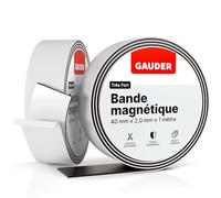 GAUDER Bande Magnétique Autocollante Forte (40 mm x 1 m) | Bande Magnétique avec Mousse Adhésive | Ruban Magnétique
