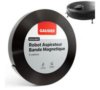 GAUDER Bande magnétique Robot aspirateur - Bande de délimitation pour aspirateur Robot - Mur virtuel Compatible Neato, Xiaomi, Miele, Vorwerk & Tesvor (5 m x 25 mm)
