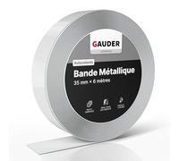 GAUDER Bande Métallique Autocollante - Idéale pour Figurines Tonie® & Étagères - Surface de Fixation pour Aimants - Bande Ferro avec Adhésif en Mousse - Bandes Fines en Acier (6 m x 35 mm)