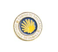 GAUEIOUR Camino de Santiago Épinglettes St James Croix coquillage festonné | Pilgrim Broche décorative en métal émaillé pour homme et femme