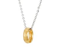 GAUEIOUR Collier avec pendentif « Seigneur des Anneaux » personnalisable polyvalent gravé en acier inoxydable pour l'intérieur et l'extérieur, Argent sterling, Pas de gemme