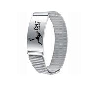 GAUEIOUR CR7 Bracelet de sport en acier inoxydable pour garçon Taille 7