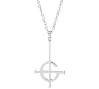 GAUEIOUR Pendentif en forme de croix fantôme - Collier assorti style punk rock