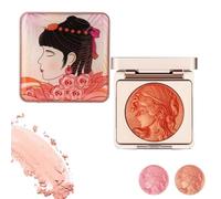 Gaufrage poudre lisse blush palette pour les joues, gaufrage fille blush pour les joues, Matte Powder Blush palette, naturel Nude longue durée poudre blush pour toutes les peaux (Orange)