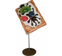 Gaufre à la crème et aux fruits 176cm de haut Figurine décorative/publicitaire - GFK - surdimensionnée XXL - pour l'extérieur