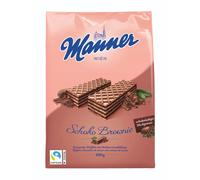 Gaufrettes au cacao Manner Choco Brownie avec crème au chocolat supplémentaire 400 g